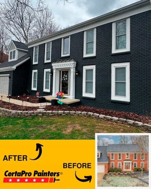 Before and After Brick House Project